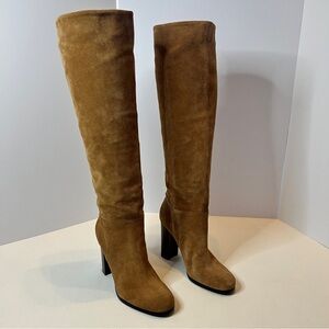Sam Edelman Tan Victoria‎ Slouch Pull On Knee-High Boots Brown Suede Size 8